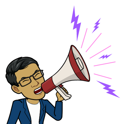 ilustração de especialista falando em mega-fone, sobre home office.