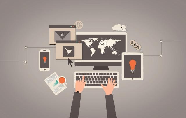 ilustração simbolizando o trabalho na internet como afiliado, uma alternativa para ter renda extra online.